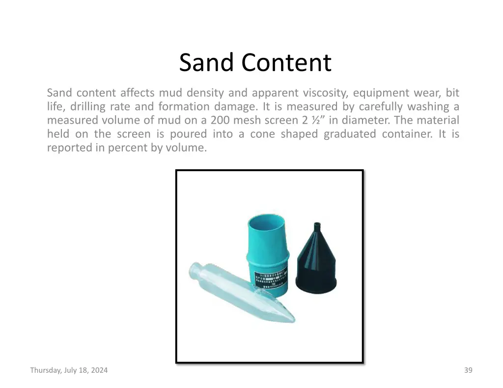 sand content