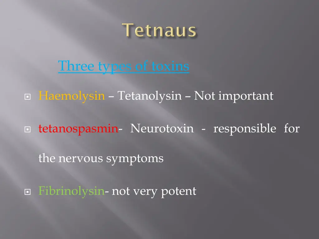 three types of toxins