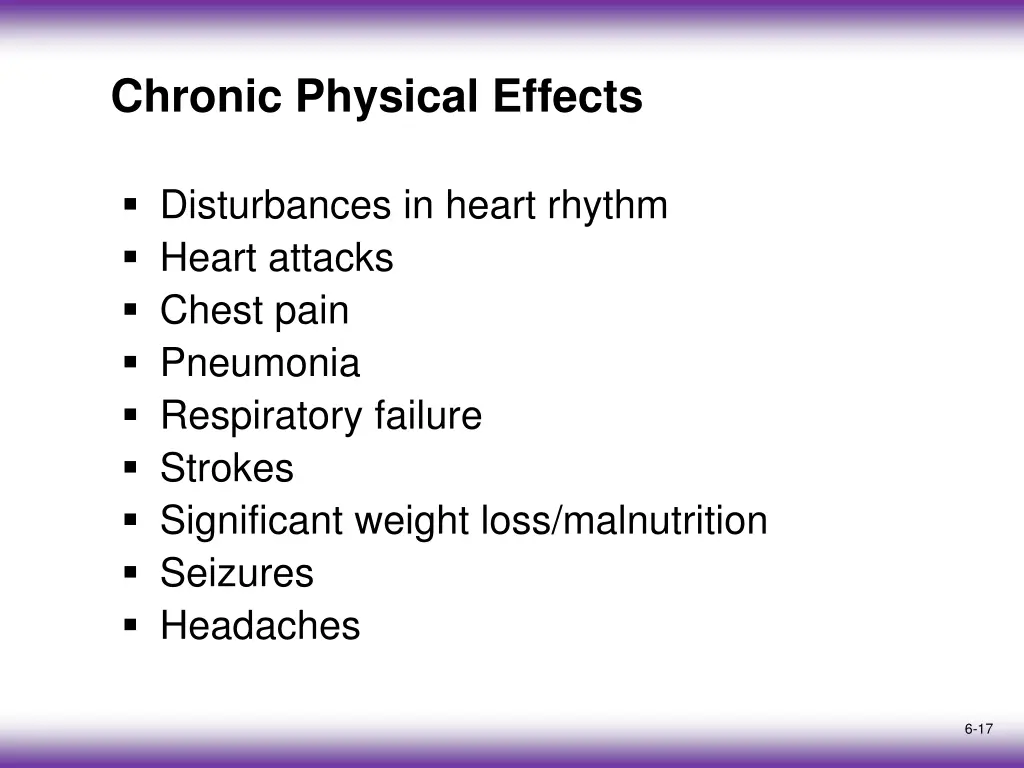 chronic physical effects