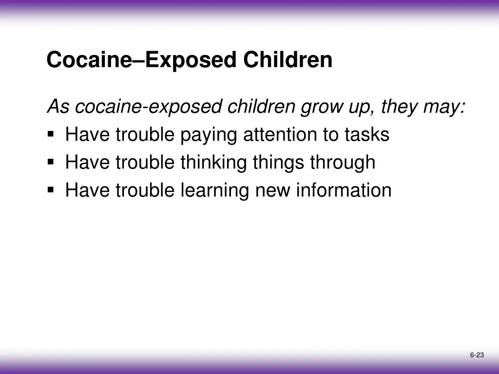 cocaine exposed children