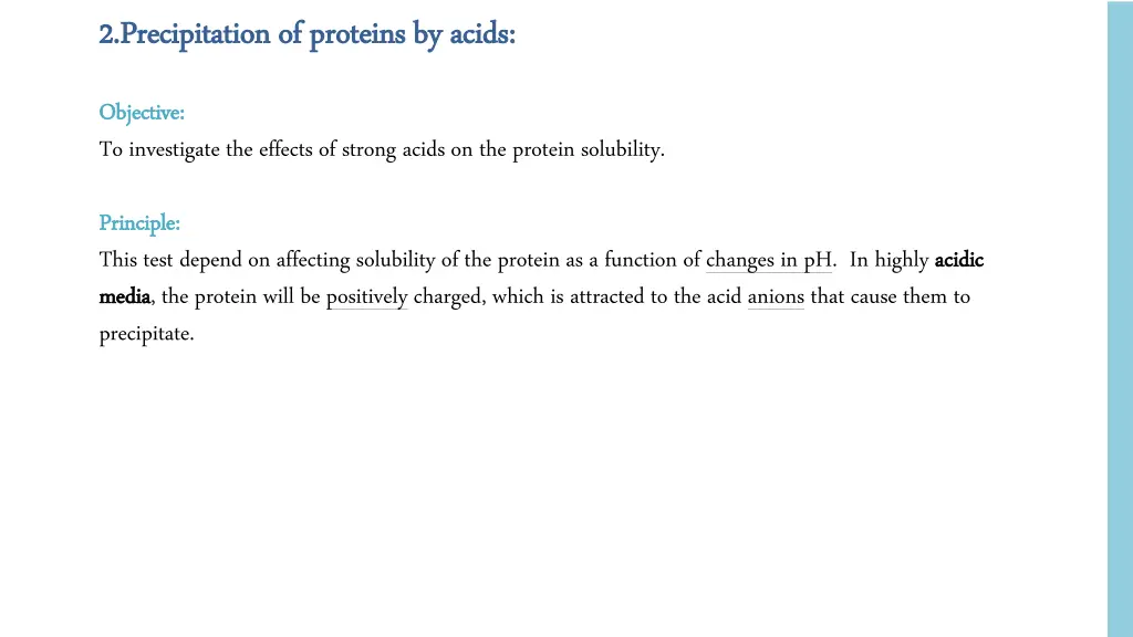 2 2 precipitation of proteins by acids