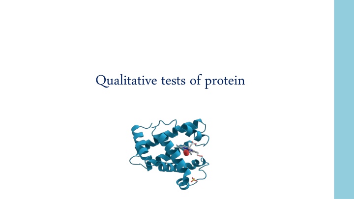 qualitative tests of protein