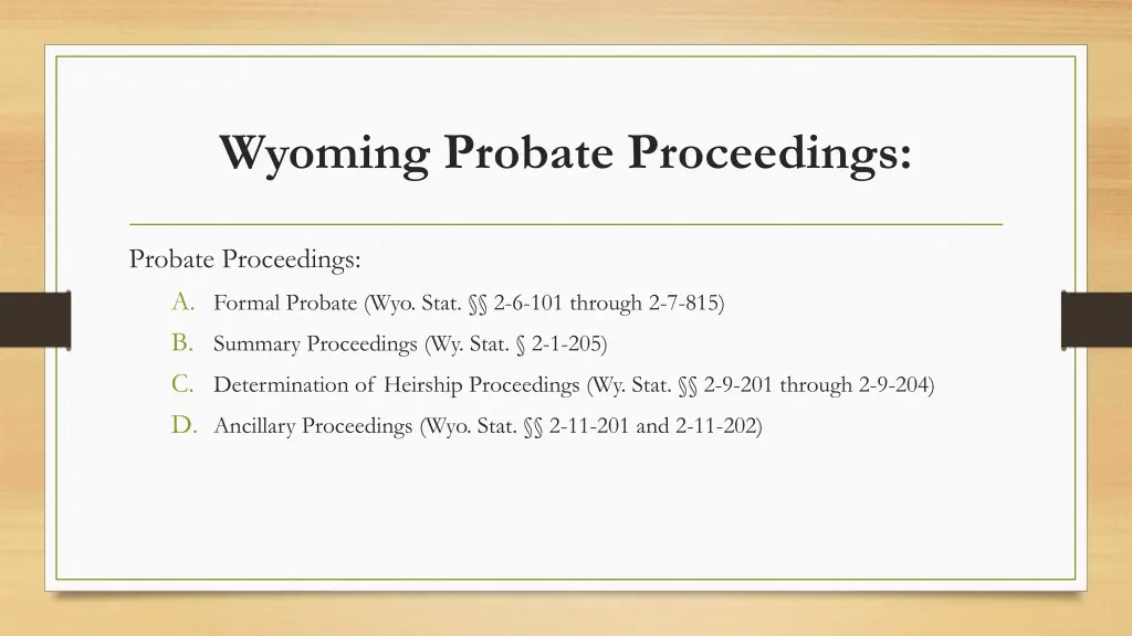 wyoming probate proceedings