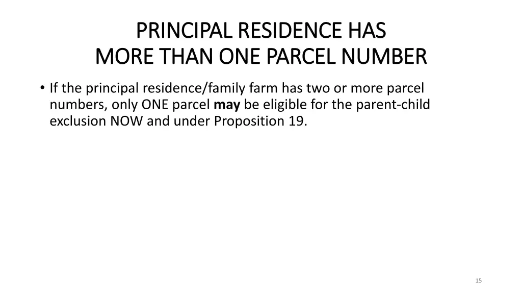 principal residence has principal residence