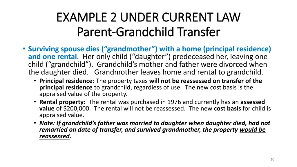 example 2 under current law example 2 under