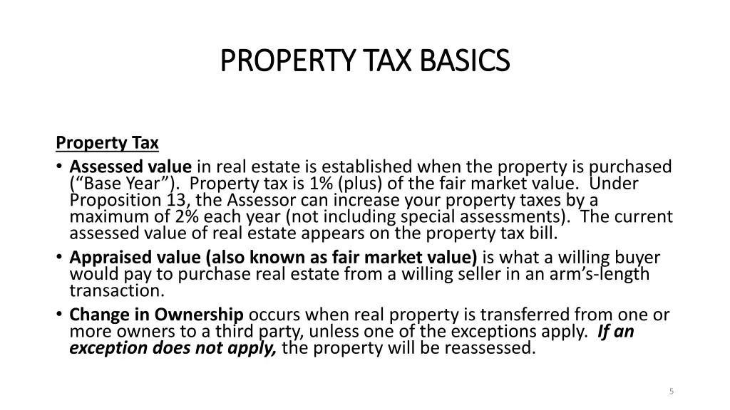 property tax basics property tax basics