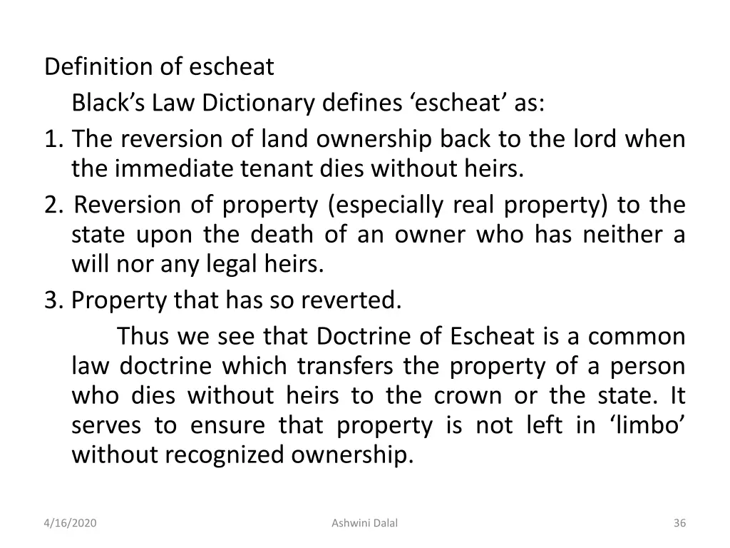 definition of escheat black s law dictionary