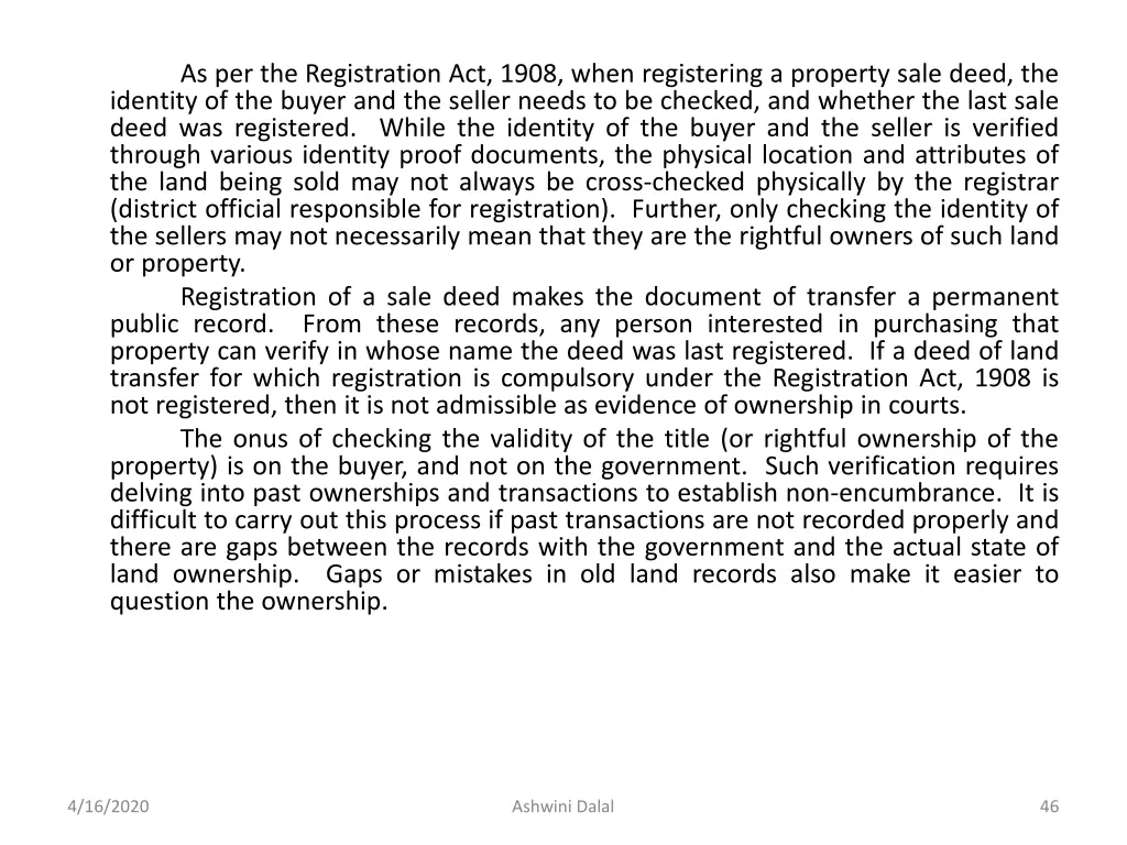 identity of the buyer and the seller needs