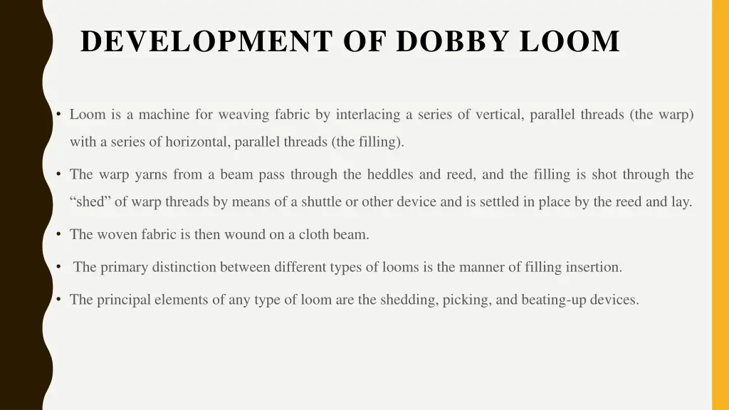 development of dobby loom