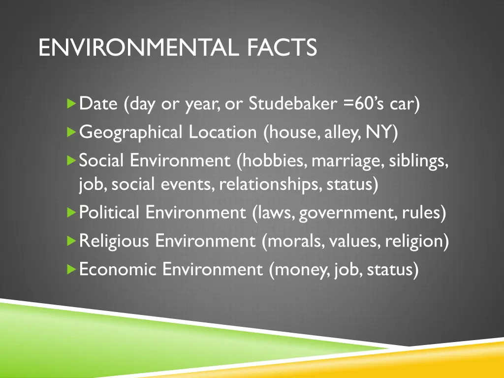 environmental facts