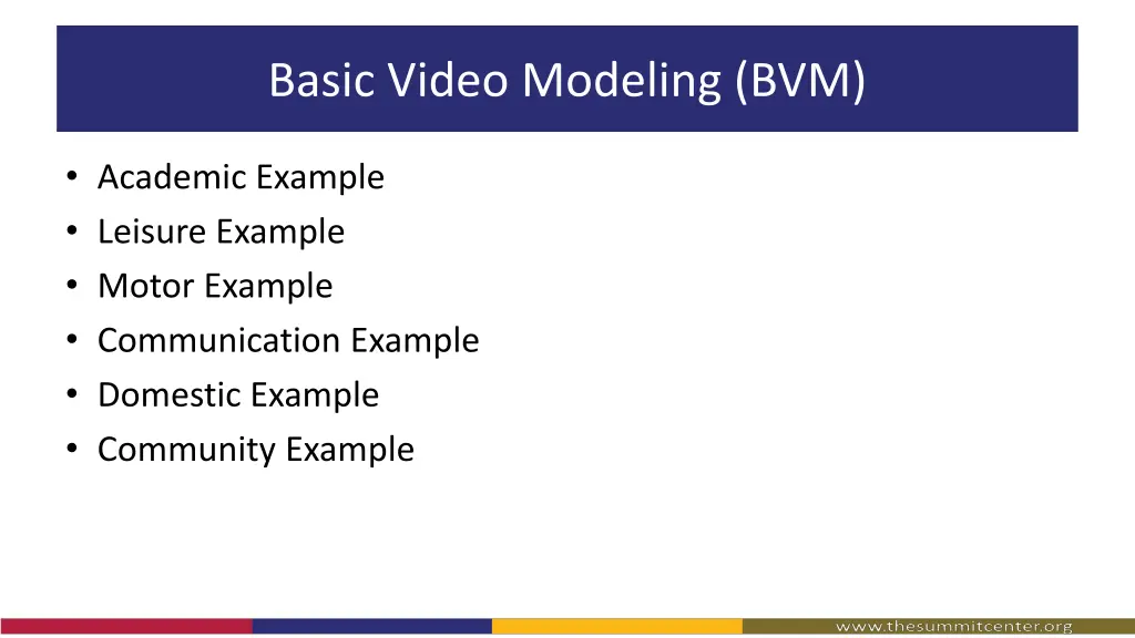 basic video modeling bvm 1