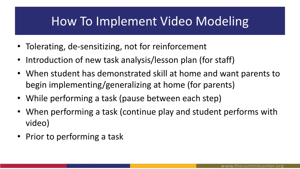 how to implement video modeling