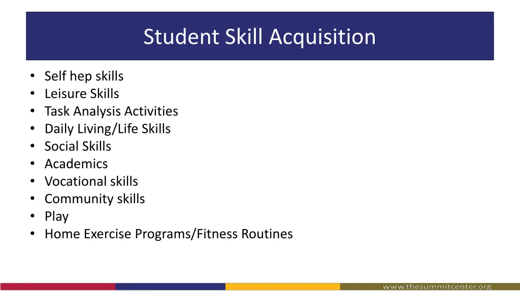 student skill acquisition