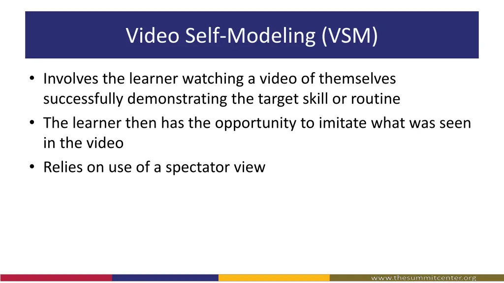 video self modeling vsm