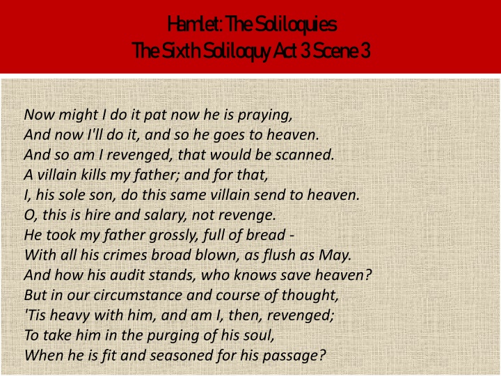 h am let the soliloquies the sixth soliloquy