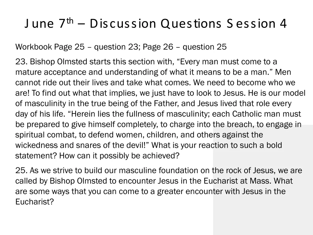 june 7 th discussion questions s ession 4 1