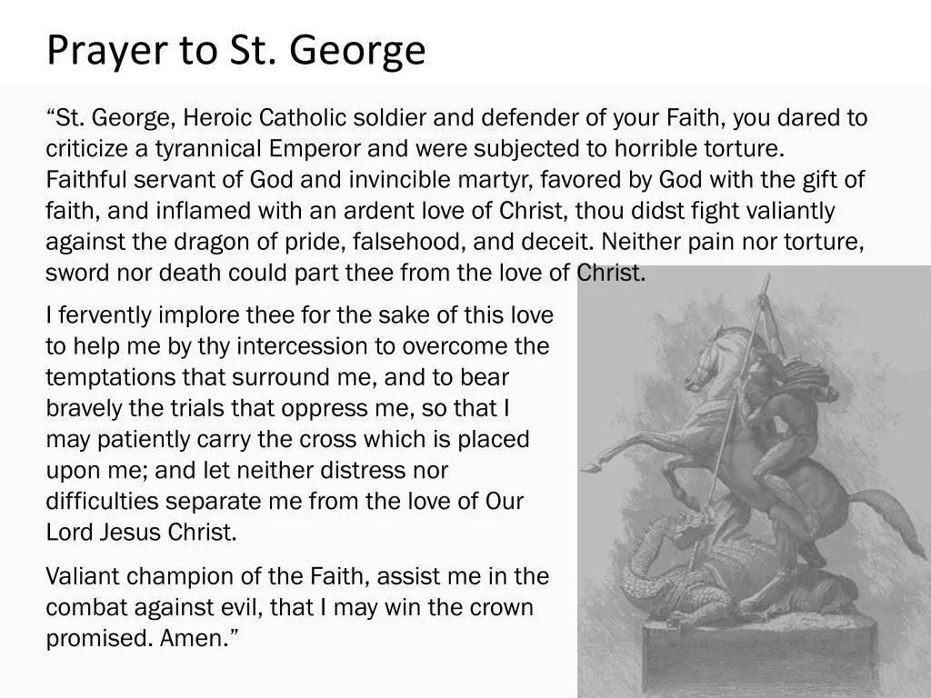 prayer to st george