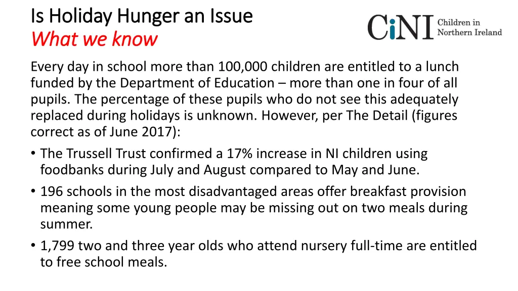 is holiday hunger an issue is holiday hunger