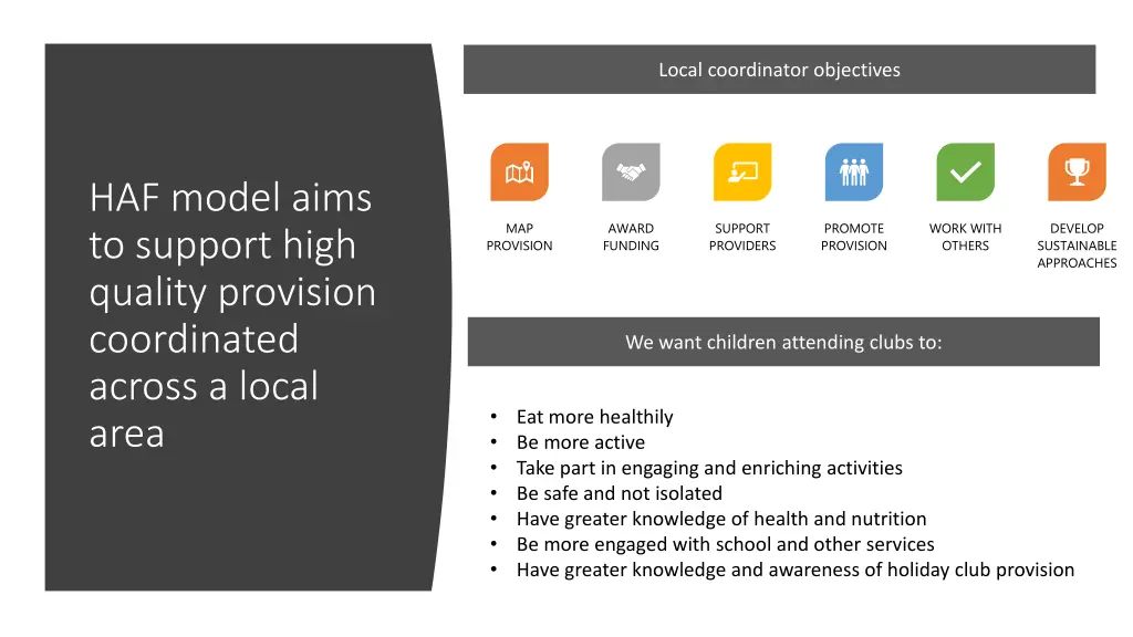 local coordinator objectives