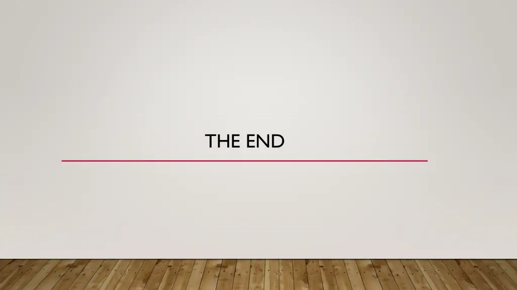 the end