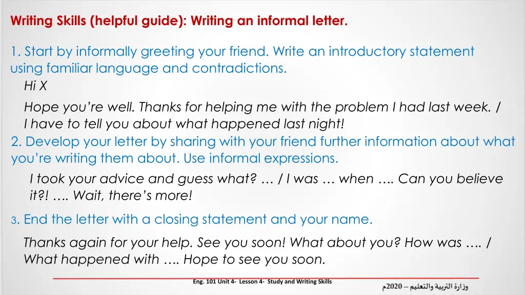 writing skills helpful guide writing an informal