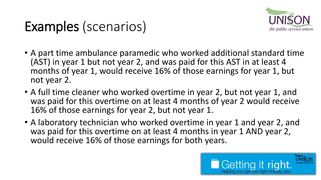 examples examples scenarios