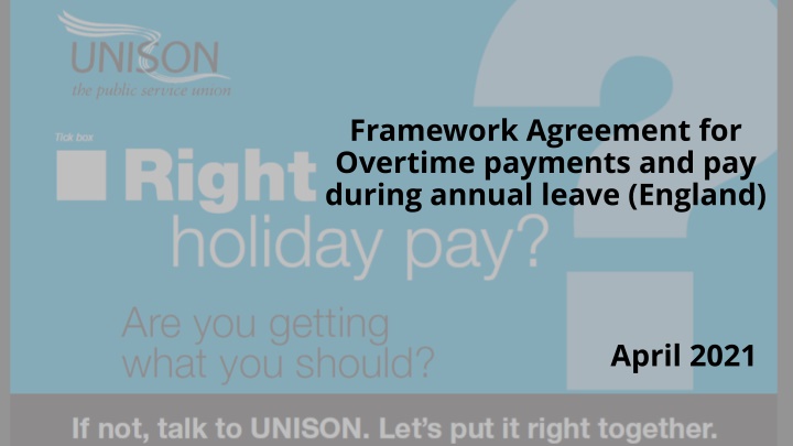 framework agreement for overtime payments