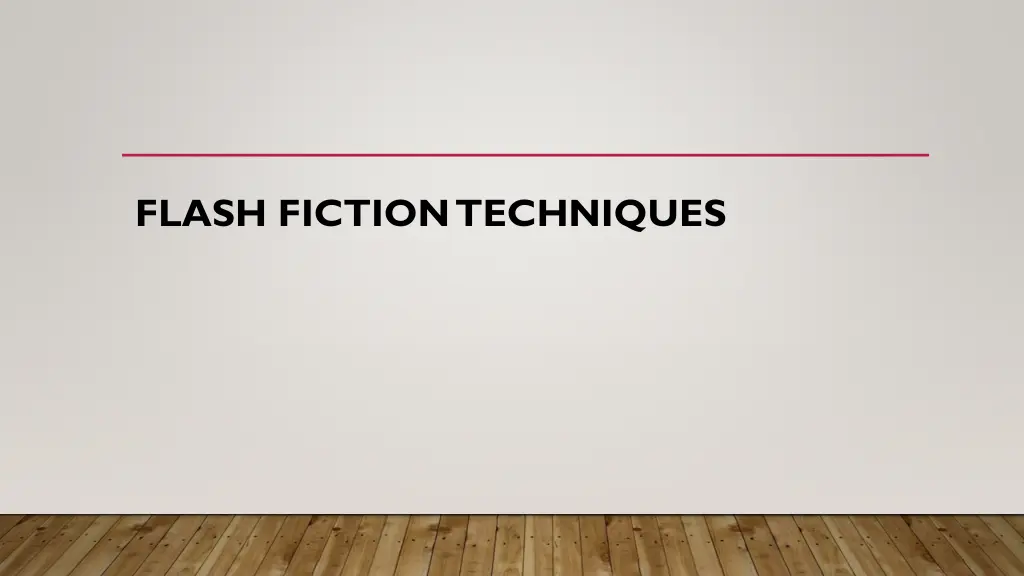 flash fiction techniques