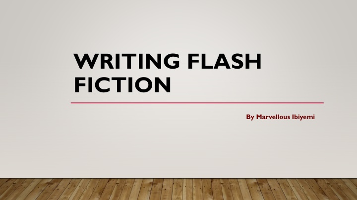 writing flash fiction