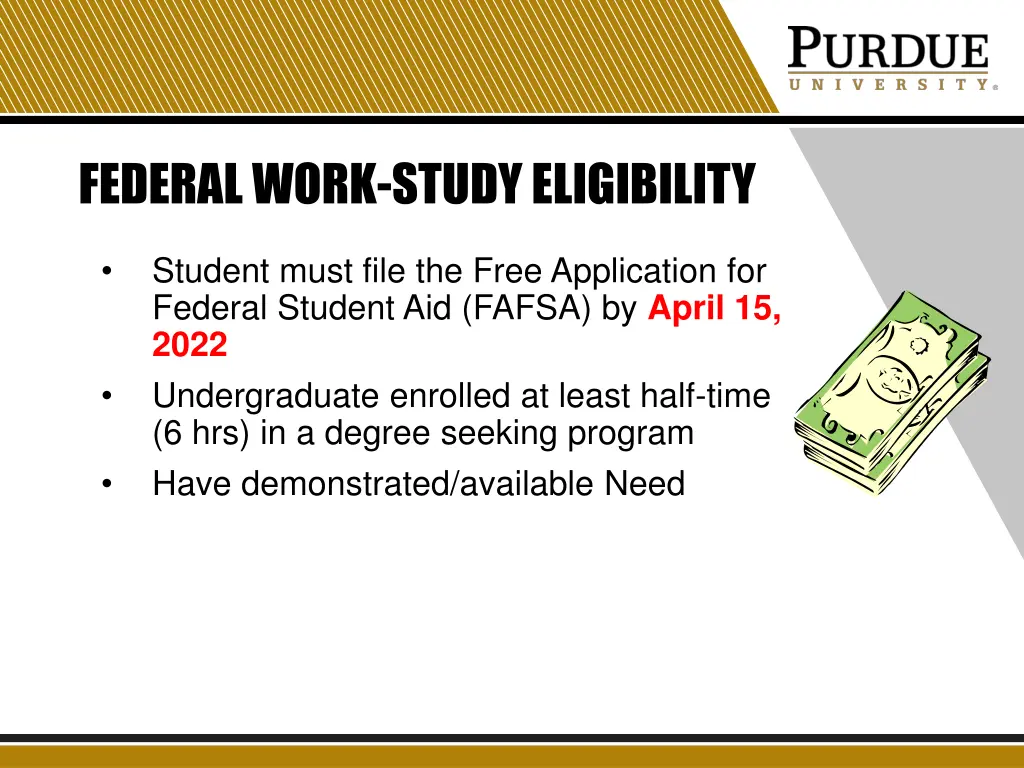 federal work study eligibility