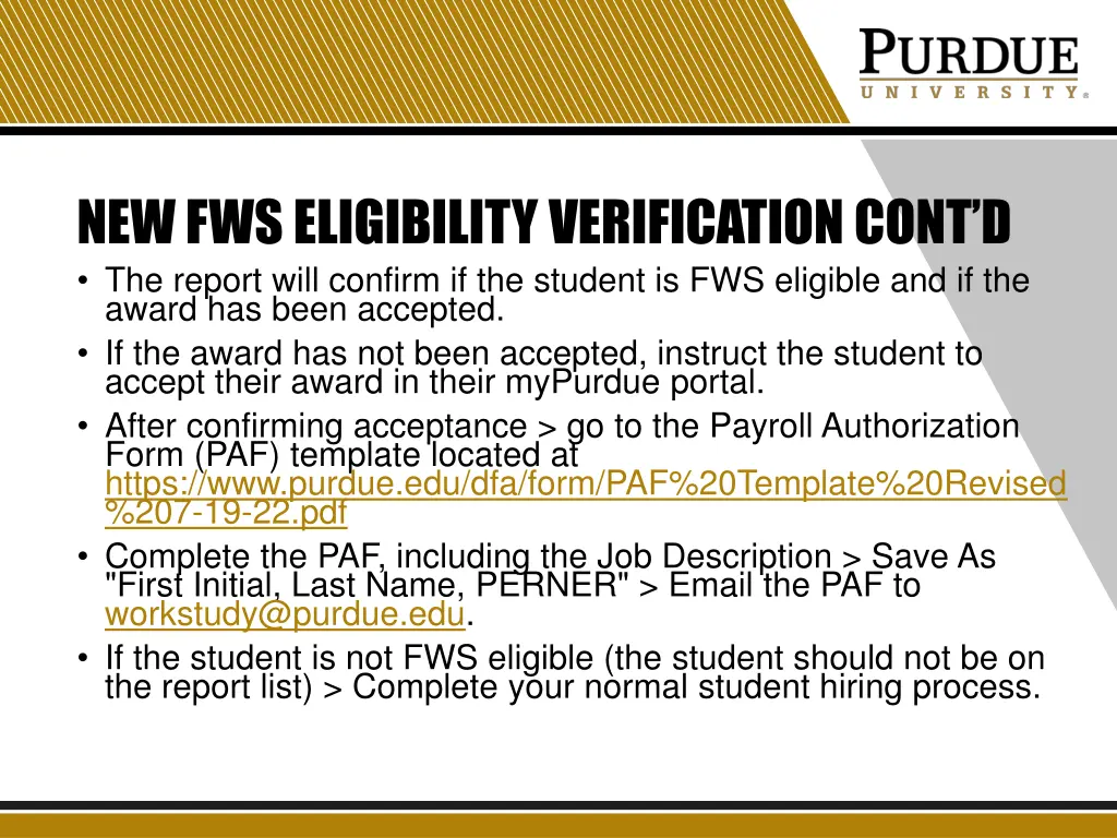 new fws eligibility verification cont