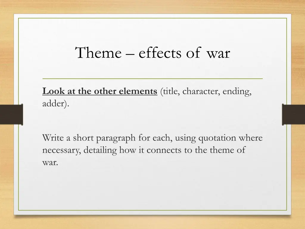 theme effects of war 2