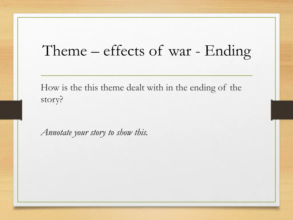 theme effects of war ending