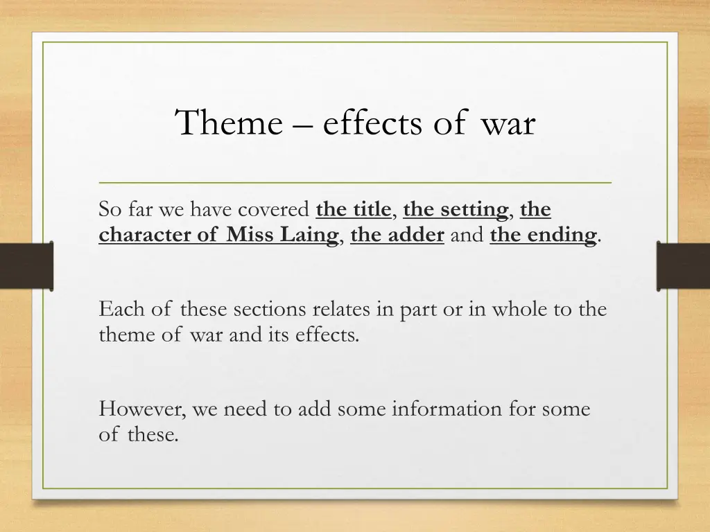 theme effects of war