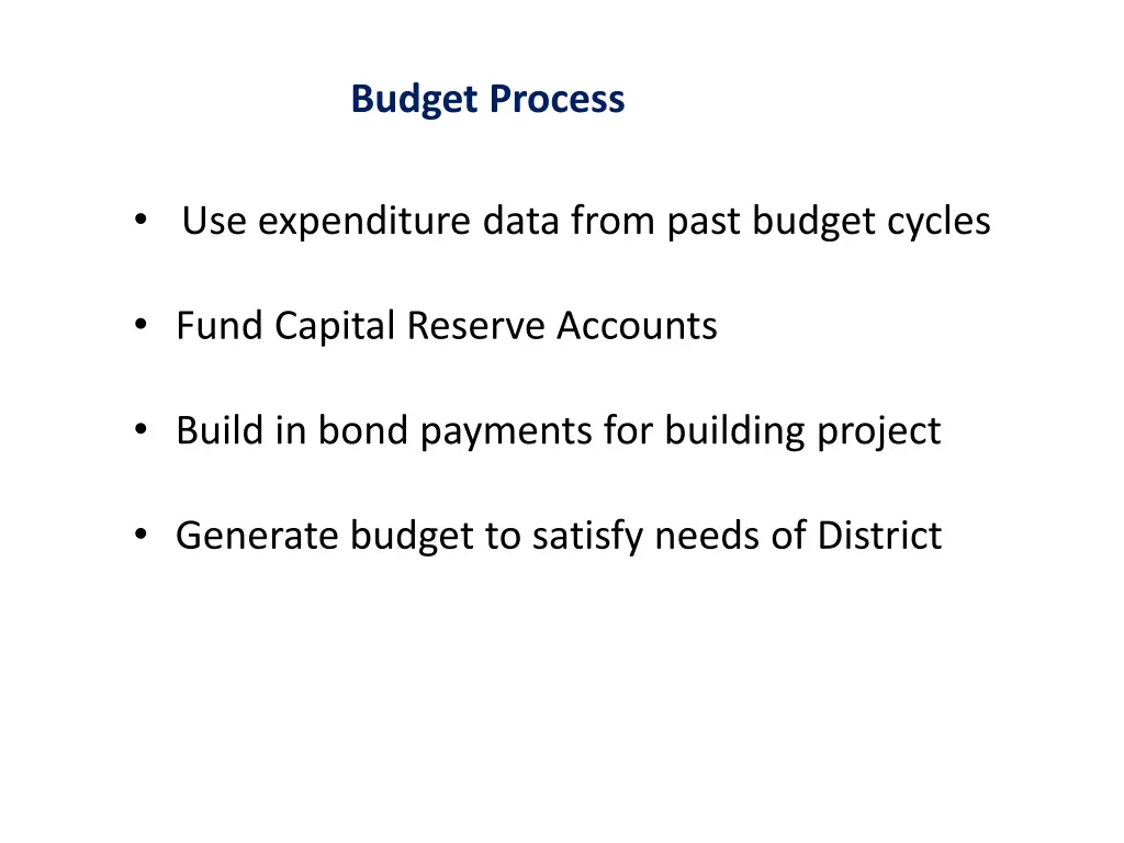 budget process