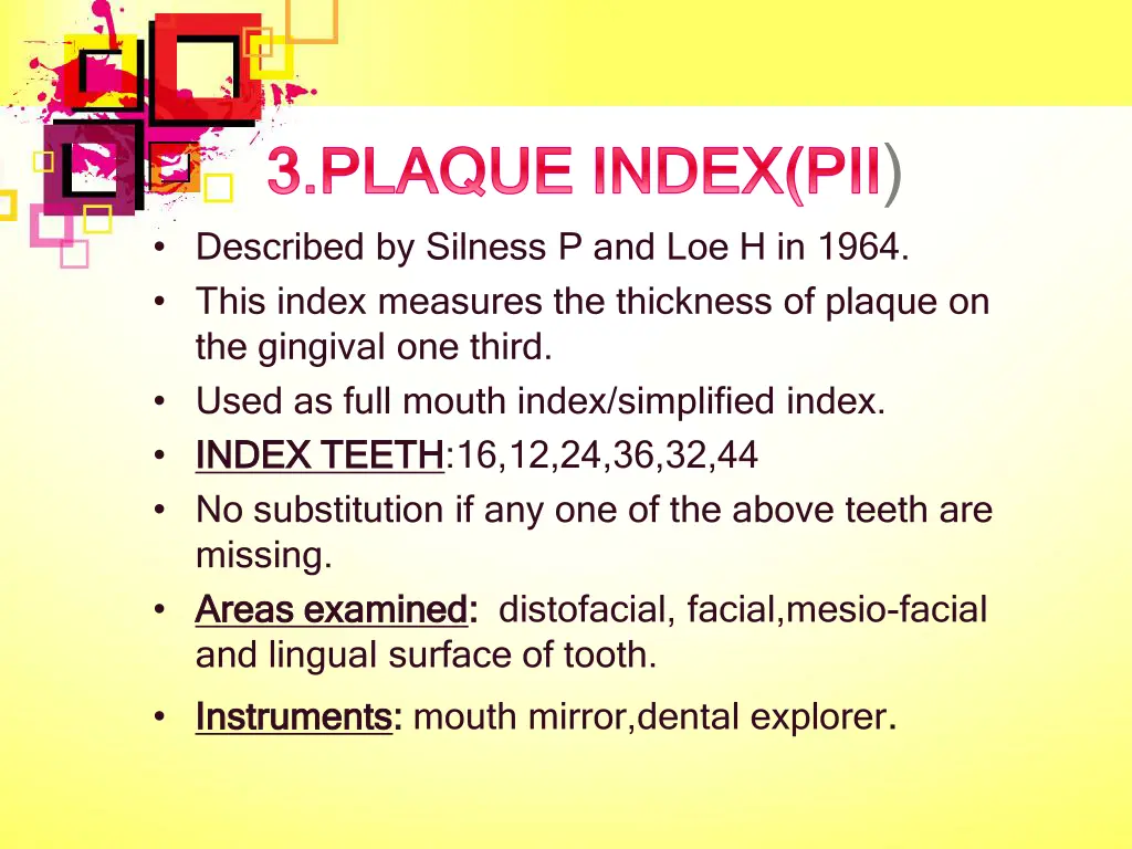 3 plaque index pii 3 plaque index pii described