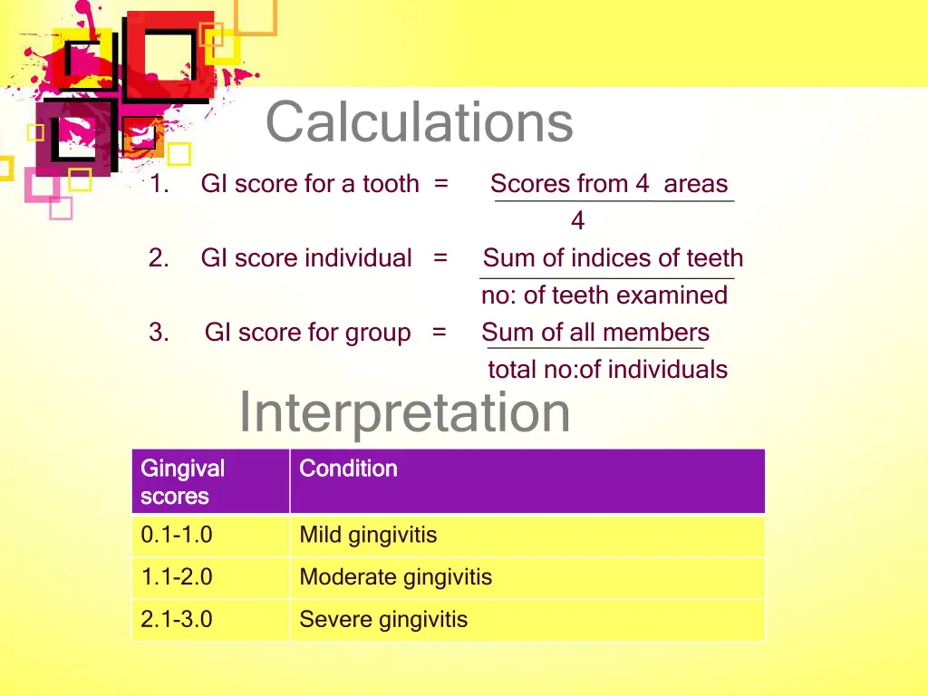 calculations