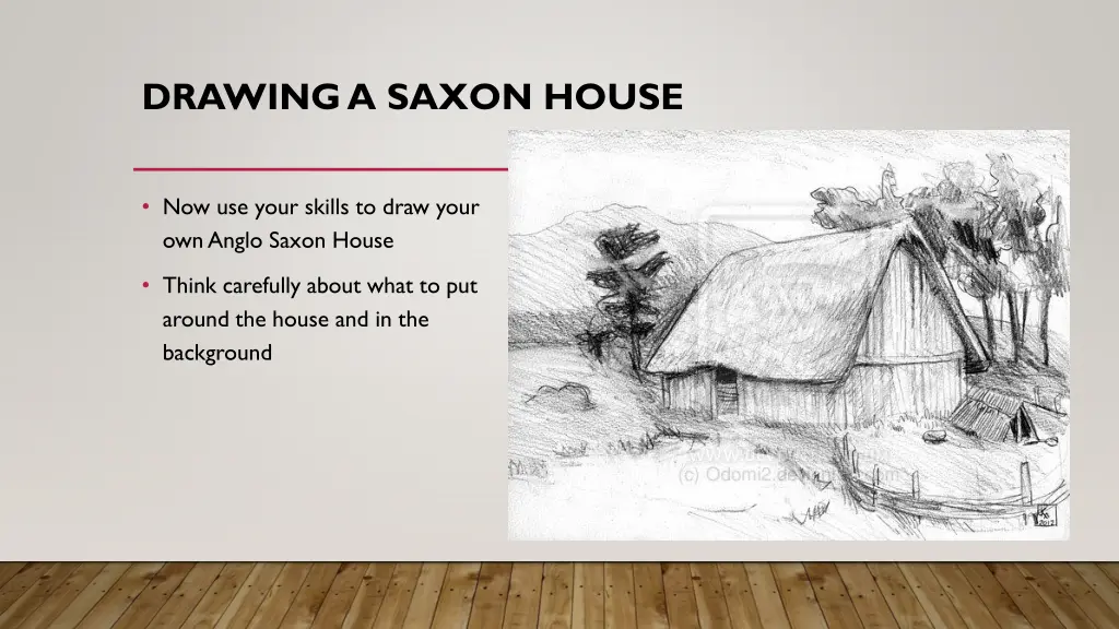 drawing a saxon house 5