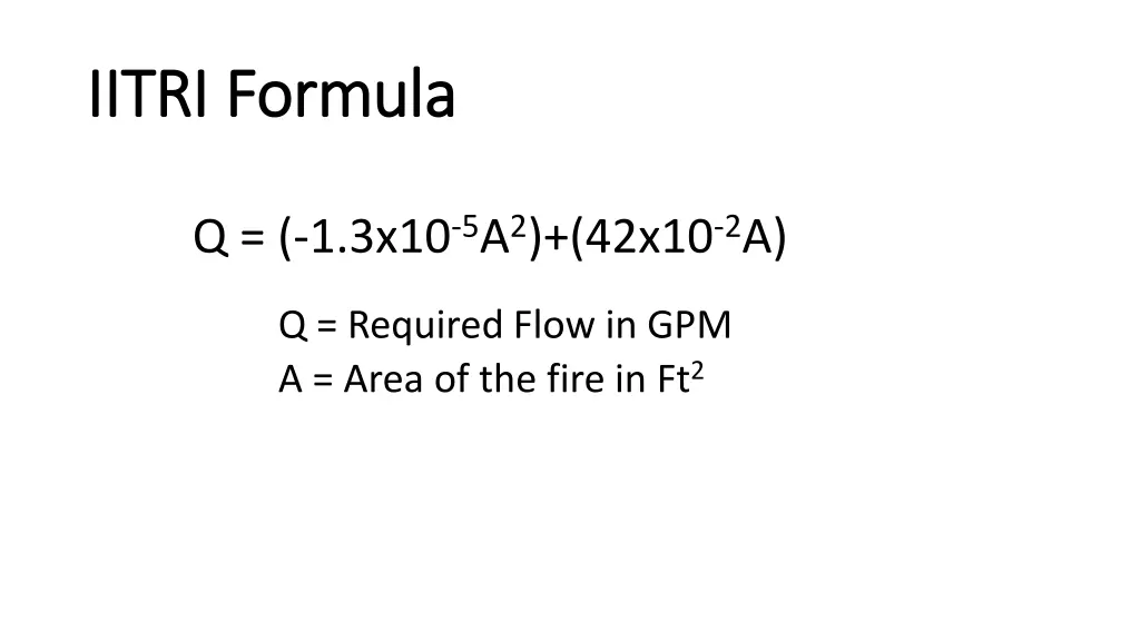 iitri formula iitri formula