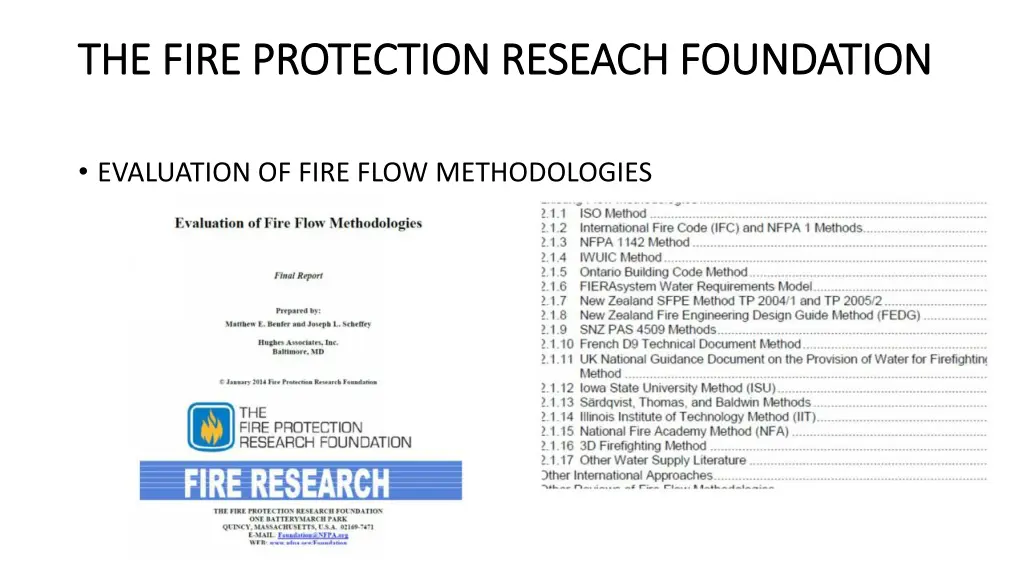 the fire protection reseach foundation the fire