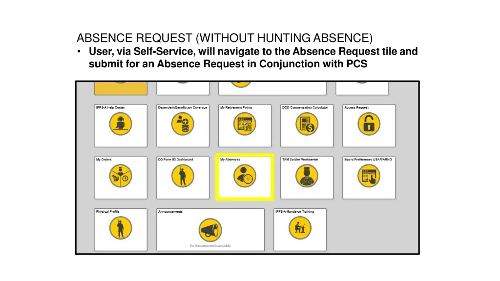 absence request without house huntingabsence