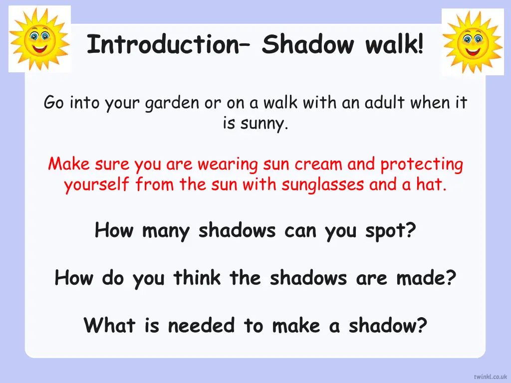 introduction shadow walk