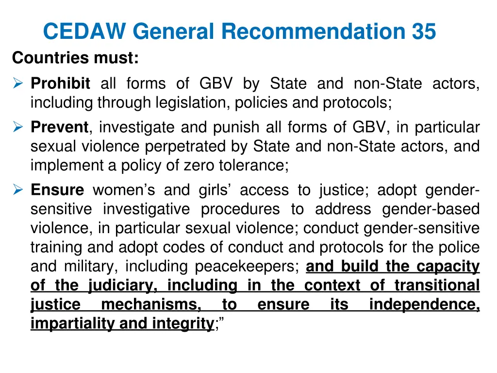 cedaw general recommendation 35 countries must