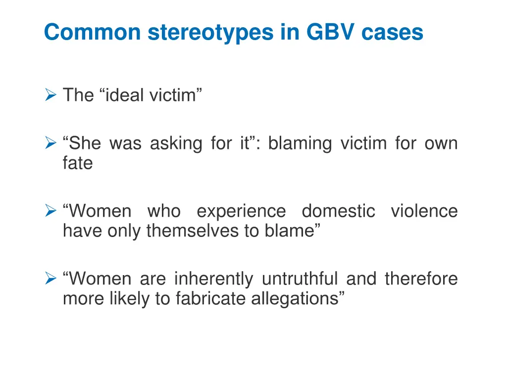 common stereotypes in gbv cases