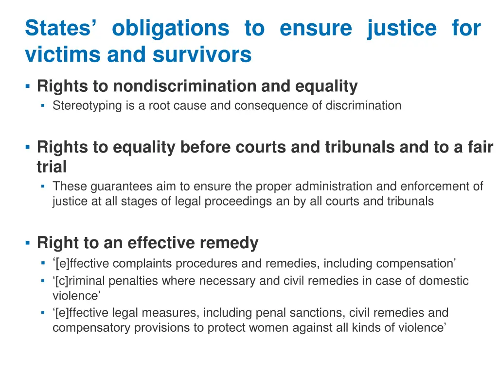 states obligations to ensure justice for victims