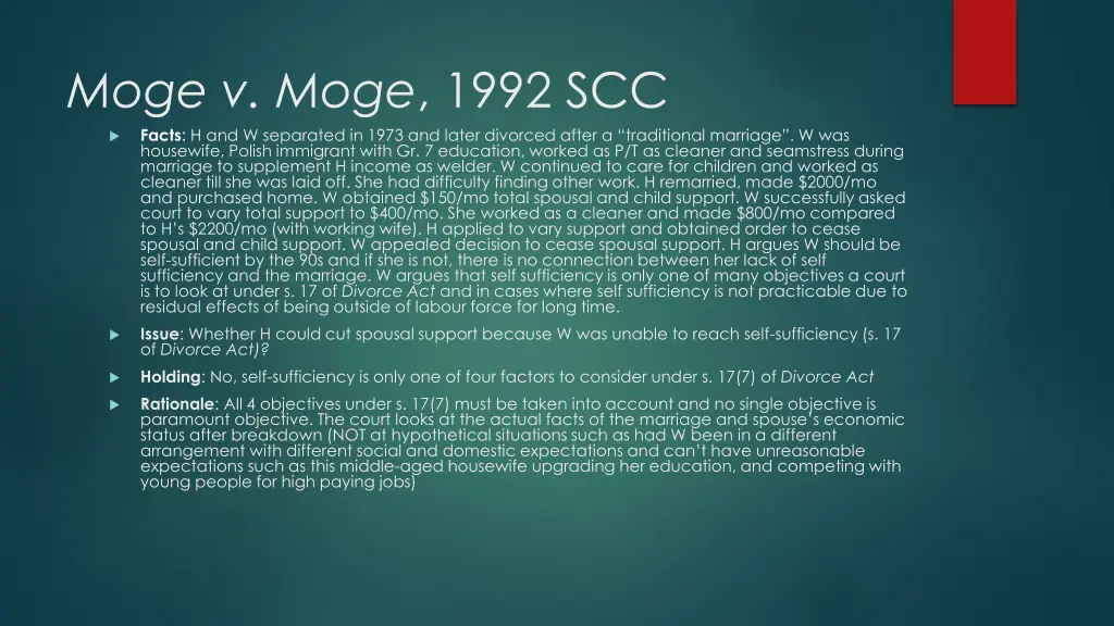 moge v moge 1992 scc facts h and w separated