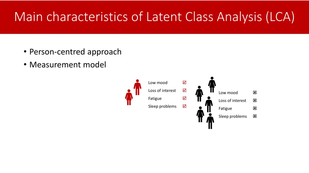 main characteristics of latent class analysis lca 3