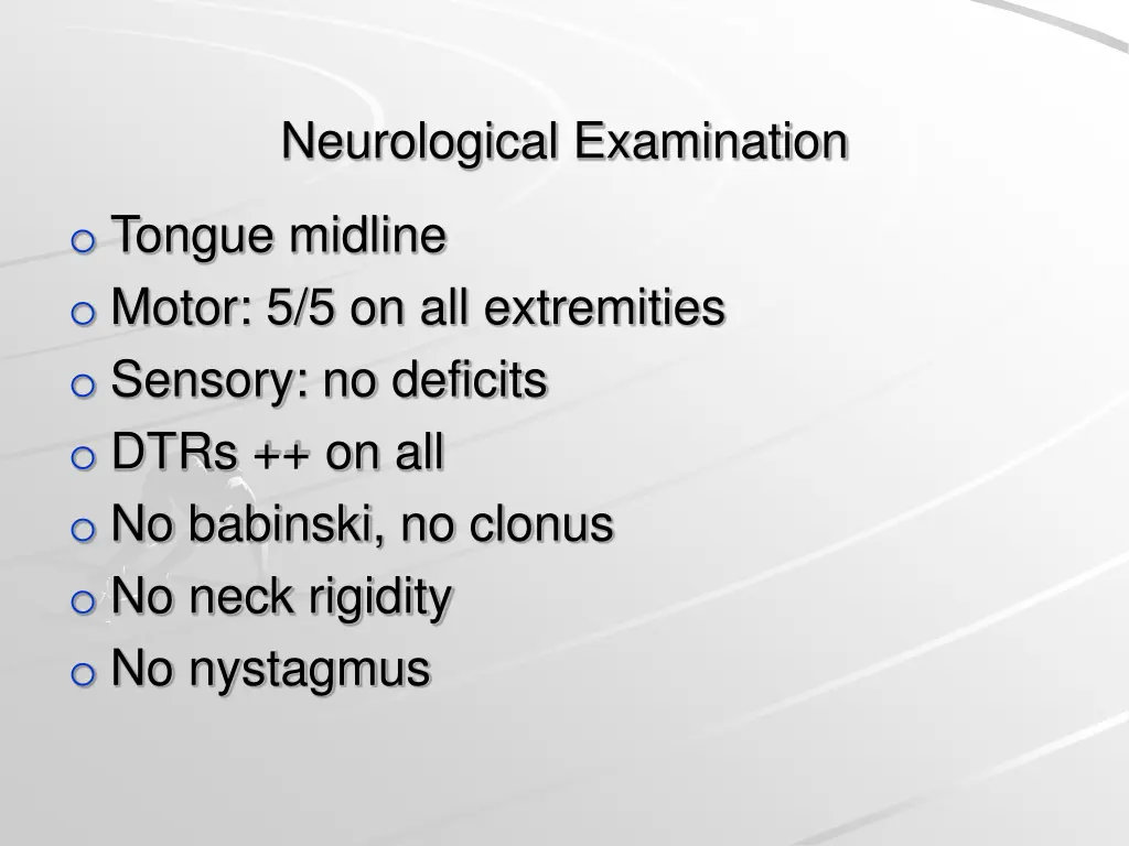 neurological examination 1