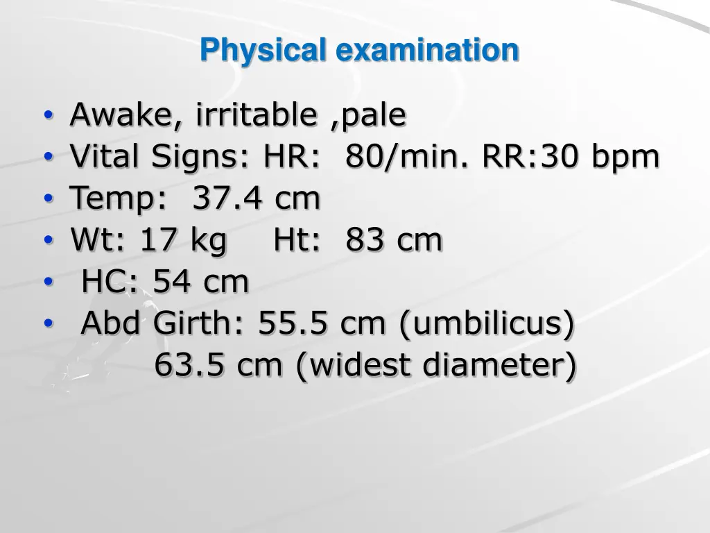 physical examination