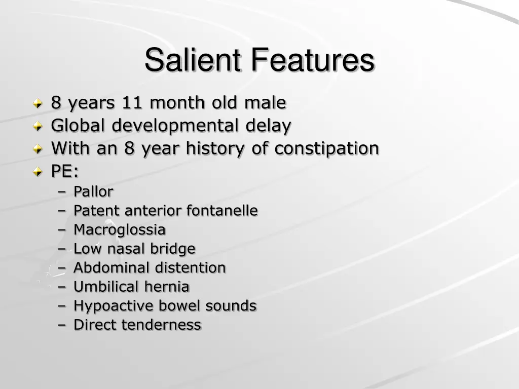 salient features